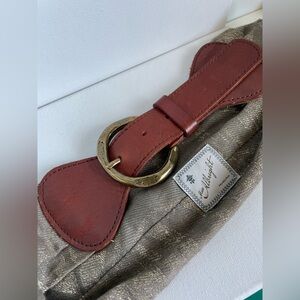 Anthropologie leather and fabric belt
